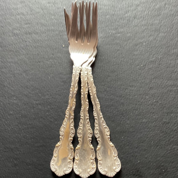 Birks Sterling Louis XV Sterling Silver Flatware Vintage Set of 3 Forks - Picture 1 of 9